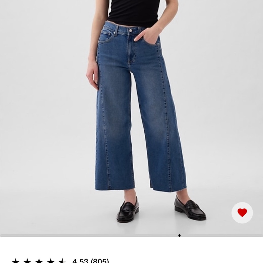 Gap Cropped Flare Wide-Leg Jeans